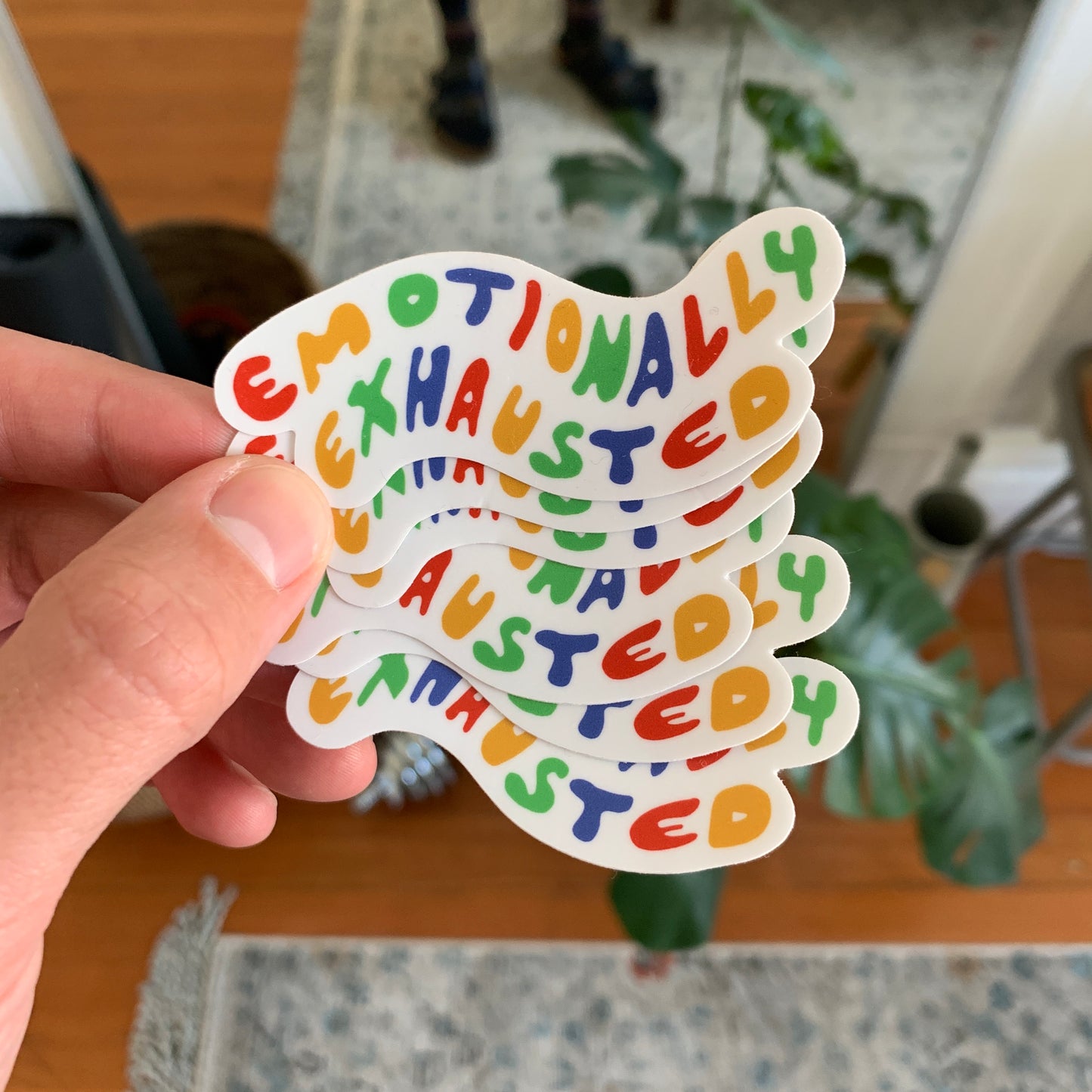 emotionally exhausted sticker