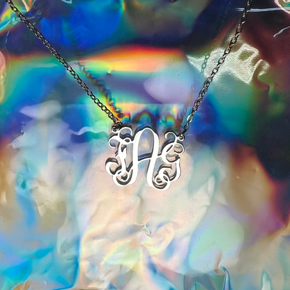 a monogram necklace