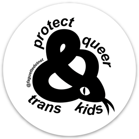 protect queer & trans kids sticker